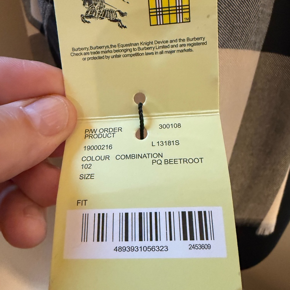 Burberry Beetroot Plaid Scarf - Picture 3 of 8